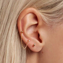 Load image into Gallery viewer, Classic Chain Stud Earrings Set