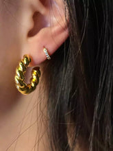 Load image into Gallery viewer, Margaux Twisted Hoop Earrings
